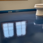 Use Metallic Pigments to Add Drama to Your Bathroom Floor