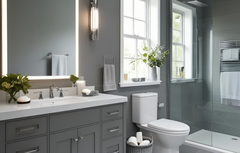 Modern Grey Bathroom ideas .